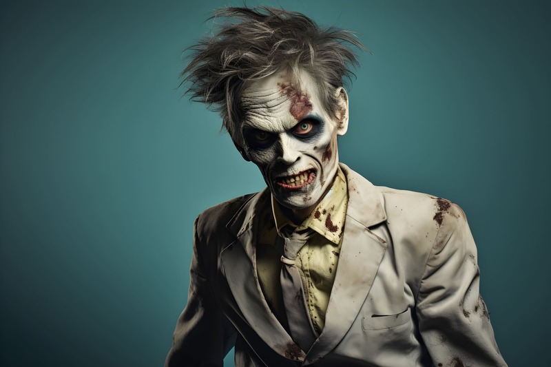 uomo trucco zombie difficile