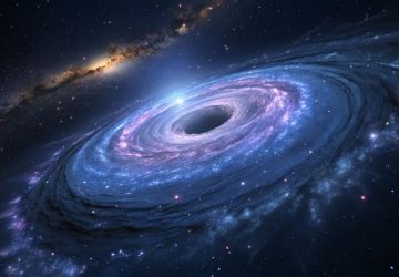 buchi neri, rielaborazione grafica di un buco nero